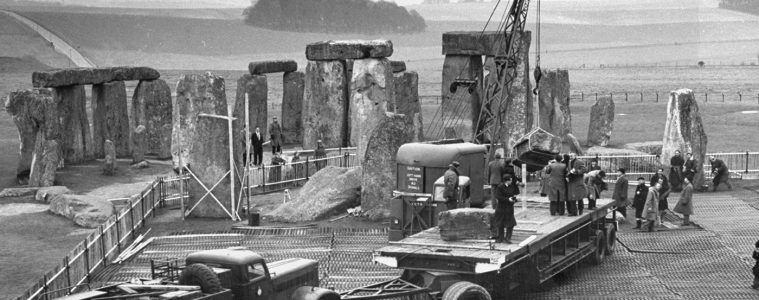 Restoration work on Stonehenge